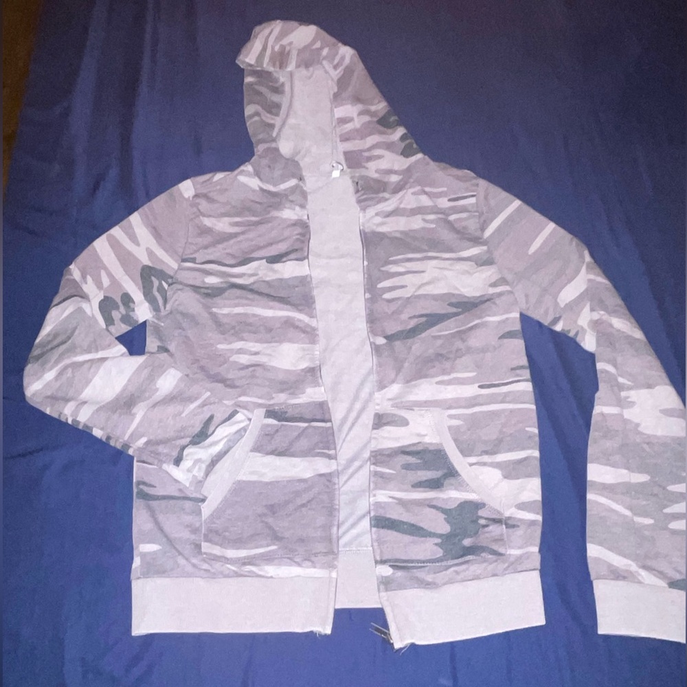 Z SUPPLY Camouflage Zip-Up Hoodie Small